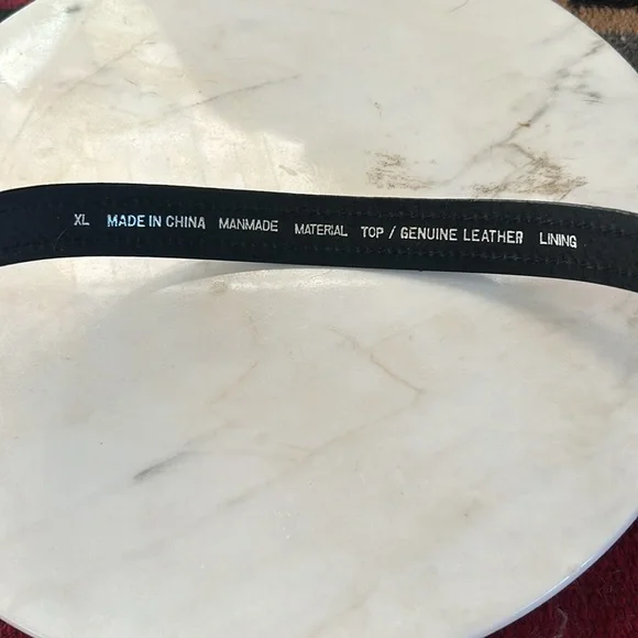 Men's Black Leather Belt NWOT - Picture 8 of 8